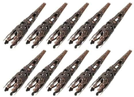 M METERXITY 10 Pcs Decorative Corsage Display Stand - Lapel Pin Brooch Vase Apply to DIY/Prom/Wedding/Craft, (41mm, Copper)