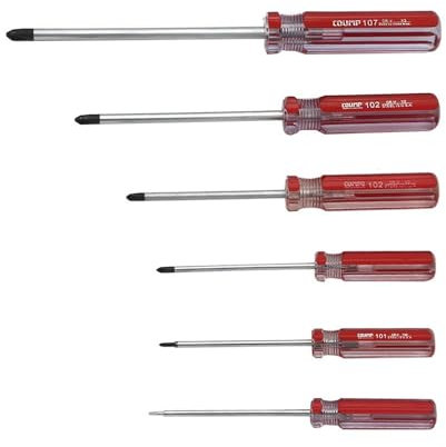 Set di 6 cacciaviti a punta magnetica, set di cacciaviti a punta a tre punti, con manico in plastica incluso Y1,5 mm, Y2 mm, Y3 mm, Y4 mm, Y5 mm, Y6 mm