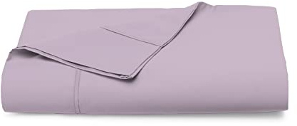 Pizuna Bettlaken ohne Gummizug Baumwolle 230x280 cm Neu Lavendelfrost, 400 Fadenzahl 100% Langstapel Baumwolle Bettlaken, Satinbindung Flachlaken Mit stilvollem 5 cm Saum Mako Satin
