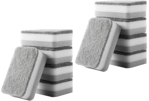 Healeved 30pcs Cleaning Scrub Sponge Dish Washing Sponge Practical Bowl Scrubber for Tableware Cleaning