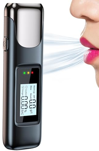 Testeur d'alcool, alcootest | Testeur d'éthylotest portable de haute précision à écran LCD numérique,Détecteur de boisson, vérificateur d'alcool, USB, Rechargeable pour la mesure de l'alcool