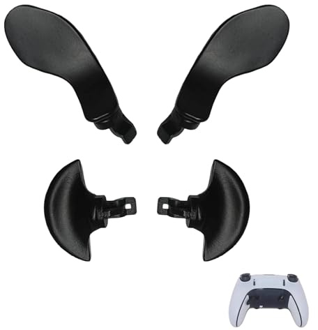 4 Pcs Back Paddles for PS5 DualSenseEdge Wireless Controller, Gold | Metal Rear Trigger Buttons Grip Parts for PS5 DualSense Edge Wireless Controller