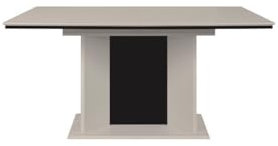 Ausziehtisch - NOVARA - Rechteckig - 10 Personen - 160/200 x 76 x 90 cm - Sand / Schwarz