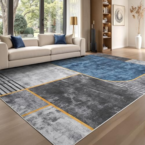 Sour Lemon Teppich, für Wohnzimmer, groß, 160 x 230 cm, maschinenwaschbar, für Schlafzimmer, groß, Boho, Vintage, rutschfest, flauschig