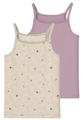 NAME IT Mädchen Nkfstrap Top 2p Peyote Hearts Noos Nkfstrap Top 2P Peyote Hearts Noos (1er Pack)