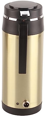 1200 Ml 12V en Acier Inoxydable électrique dans la Médaille de Voiture, Voyager Thermose Bouteille D'eau Chauffante avec Lumière Indicatrice, pour Bouillir de L'eau sur la Route