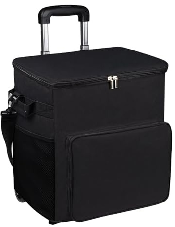 Neveras con Ruedas Rodantes, Bolsa Térmica, Bolsa Térmica 35 litros Impermeable con Carro y Asa para Viajes Playa Camping Exteriores Picnic