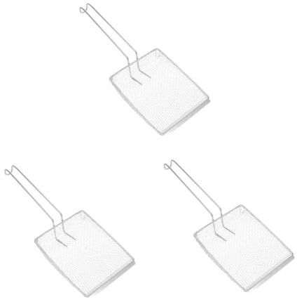 TEHAUX 3 Pezzi Schiumarola per Fritte per Friggere e Altri Alimenti Strumento Versatile per Design Precisi