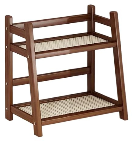 Organisateur de bar à café - Support à tasses à 2 niveaux pour comptoir, étagère de rangement de bureau | Présentoir pour tasses, bouteilles d'eau, gobelets, verres, support organisé, station de