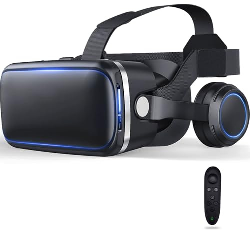 VR Brille, Virtual Reality Headset, 3D Handy Brille 110° FOV HD Anti-Blau Linsen, 3D VR Glasses, Unterstützt 4,7–7,2 Zoll Smartphones, Kinder und Familie(F)