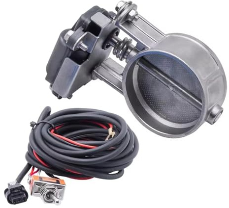 Terminale Di Scarico Valvola di scarico universale con controllo elettrico automatico da 51/60/63/70/76 e 89 mm, bassa pressione, con interruttore Terminali Di Scarico Per Auto(3.5 with switch)