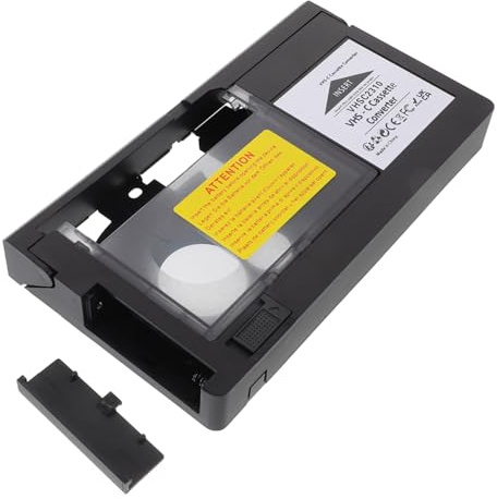 DECORNIJIA Adattatore VHS per Videocamere Convertitore Video Digitale Portatile Compatibile con Nastri VHS-C da ½ Struttura in Plastica Resistente Facile da Trasportare e Usare