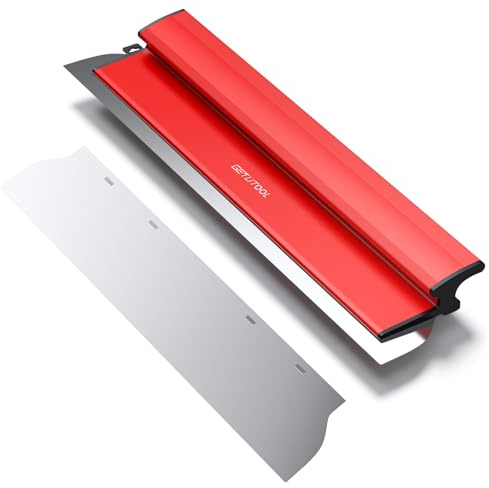 GETLITOOL 60cm Large Paint Putty Scraper with Spare Blades, Heavy-Dury Wall Smoothing Tool with Ergonomic Handle & 201 Stainless Steel Blade for Drywall Repair, Joint Filling and Surface Finishing