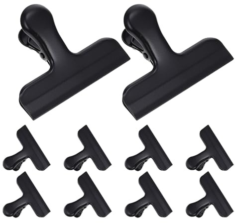 DOITOOL Lot de 10 Clips de Fermeture en Acier Inoxydable pour Sachets Alimentaires et Snacks, Portable et Résistant, Cuisine Voyage