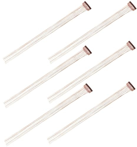 jojofuny 6pcs Glitter Hair Tinsel Extensions for Women, Chunky Sparkling Hair Strands, Natural Coffee Colour, Made from Pet and Iron, Convenient to Use and Can be Cut, for Daily Wear