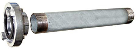 metabo Storzkupplung 1 1/2'' mit 300 mm Verlängerungsrohr - Adapter für Schmutzwasser‑Tauchpumpen an Ablaufschläuche, C‑Kupplung Anschluss mit Innen‑ und Außengewinde für Pumpen & Schlauchsysteme