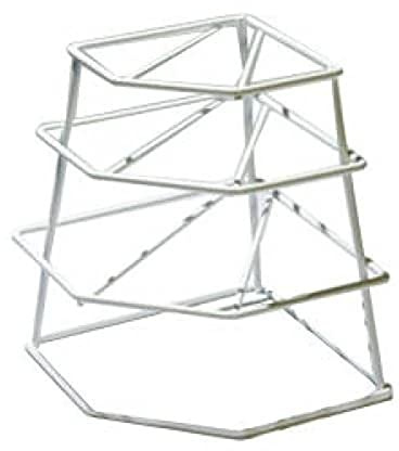 Delfinware Plate Stacker, Metal, White, 23 x 26 x 22cm