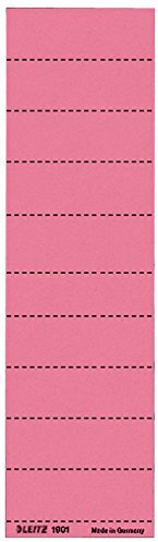Leitz 19010025 Beschriftungssch Beschriftungsschilder VE100, 60 x 21 mm, rot