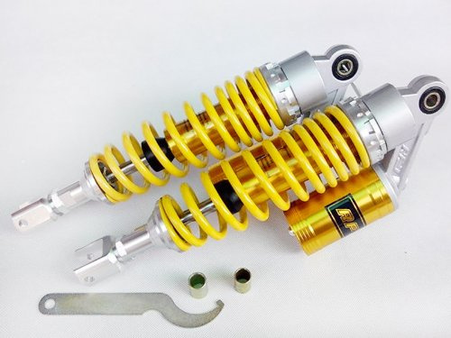 13.5  340mm JAUNE Gespaltene Bouche rfy pression d'air Amortisseurs MATCH 50cc, 75cc, 90CC, 125cc, 150cc, 250cc, 300cc LA SALETÉ vélo, Go-Kart, ATV, moto