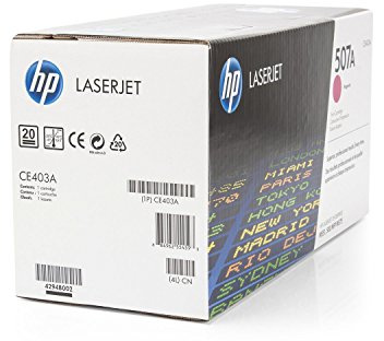 Original HP CE403A / 507A, Premium Drucker-Kartusche, Magenta, 6000 Seiten