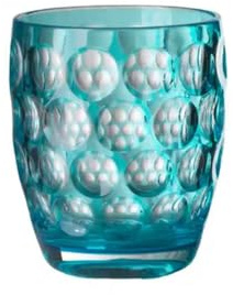 Mario Luca Giusti Set 6 Lente Bicchiere Basso Turchese