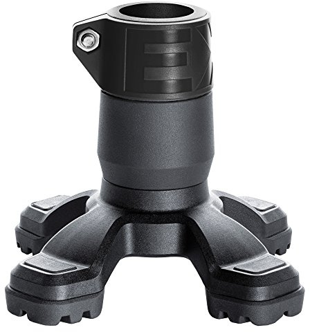 OSSENBERG 4-Punkt Gummikapsel Safety Foot schwarz - Sicherheitsfuß mit Stahleinlage für Rohrdurchmesse 16-17mm - Stabilisierungsvorrichtung für Gehstöcke & Krücken - Ersatzfußpolster - bis 200KG