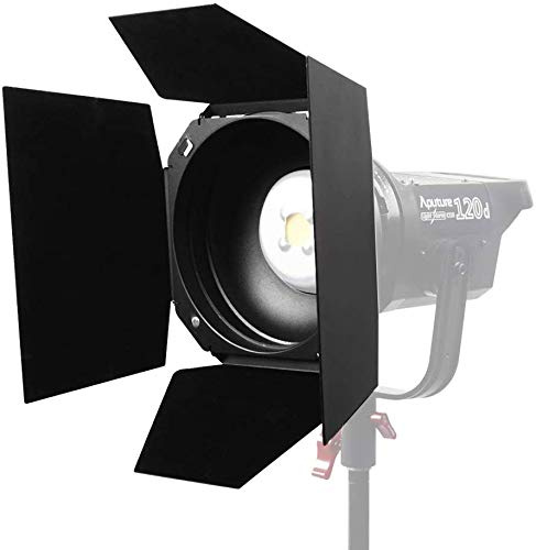 Aputure Barndoor Standard Bowens - Luz para Aputure LS COB 120T / 120D / 120D / 120D II / 300D LED vídeo + paño de limpieza Oneshot