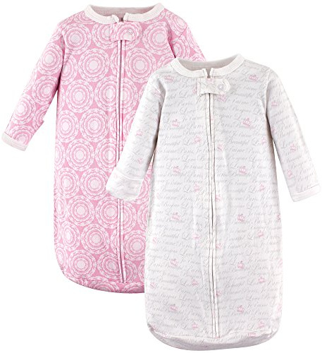 Hudson Baby Unisex Baby Cotton Long-Sleeve Wearable Sleeping Bag, Sack, Blanket, Script, 3-9 Months