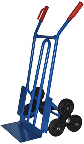 Trestles Profi Sackkarre Treppensteiger S01HS blau 250kg Sackkarren Sackkarre Vollgummireifen Sternräder Transportkarre Treppensackkarre Treppenkarre | Stahl | große Schaufel | Sicherheitsgriffe