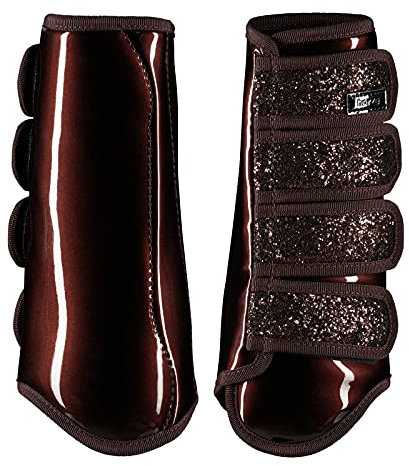 HORZE Glitzer-Gamaschen, Braun, F