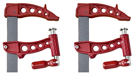 Piher Maxipress R Schraubzwinge | 2er Set | Hochleistungszwinge | 1000kg Spannkraft | geschütztes Gewinde | ideal zum Schweißen | Ausladung 16cm (30 cm)