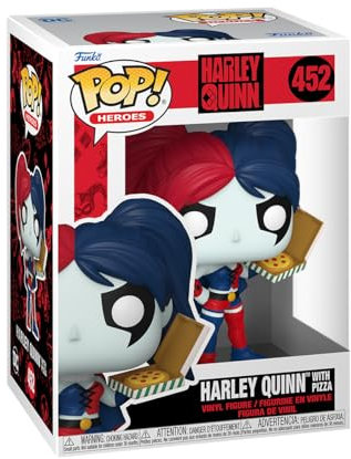 Funko Pop! Heroes: DC - Harley Quinn mit Pizza - Vinyl-Sammelfigur - Geschenkidee - Offizielle Handelswaren - Spielzeug Für Kinder und Erwachsene - Comic Books Fans - Modellfigur Für Sammler