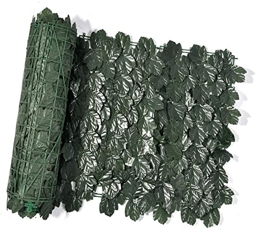 Künstliche Efeu Hecke Sichtschutz Sichtschutzwand Landschaftsbau Gartenzaun Balkonschirm Grün Kunststoff Garten Sichtschutzzaun HXJDP220705(Color:,Size:100x900cm)