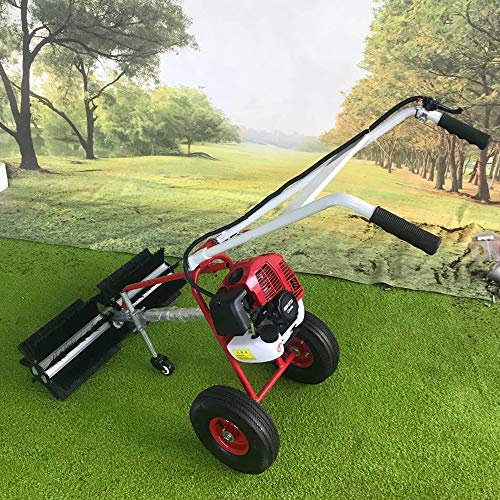 43CC 2 Stroke Petrol Power Sweeper Petrol Engine Power Broom Brush Cleaner with 600mm Brush Ideal for Removing Dust and Leaves and Snow from Driveways and Sidewalks