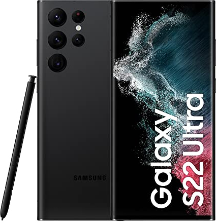 SAMSUNG Galaxy S22 Ultra 5G Smartphone Android senza SIM, 12GB RAM 512 GB, Phantom Black 2022 [Versione Italiana] (Ricondizionato)