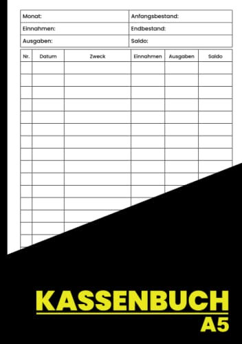 Kassenbuch für Kleinunternehmer: Das Einfache für den Hausgebrauch, DIN A5.