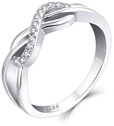 starchenie Unendlichkeit Ringe 925 Sterling Silber Zirkonia Infinity Verlobungsring Ringe für Damen