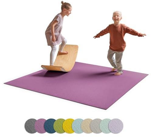 Ehrenkind® Made in Germany Anti-Rutsch Krabbelmatte Oeko-Tex Matten | Spielmatte Baby | Größe 120x120 cm | Pflaume