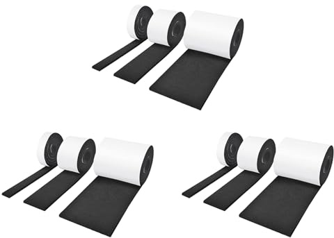 Viodmss Self-Adhesive Felt Gliders,9 Rolls of Felt Gliders (100 X 10 cm + 100 X 5 cm + 100 X 2 Cm),5 mm Self-Adhesive,for Chairs