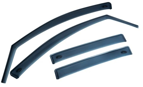 MOTOS Windabweiser Regenabweiser für Dacia Duster I 2010-2017 Ästhetisches Design, Langlebig & Robust, Leichte Installation, Energieeinsparung durch Belüftung, Verringerung von Lärm und Luftturbulenze