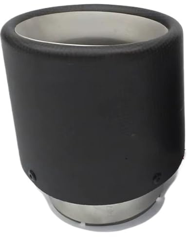 Edelstahl Auspuff Endrohr 1 Stück 114 mm Auslass, Matte Kohlefaser-Auspuffspitze, 304 Edelstahl, Universal-Auspuffrohr Endrohr Auspuffblende(70MM IN 114MM Out)
