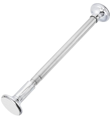 QUARKZMAN 16-20 Pollici Asta per Tende Telescopica Argento, Asta per Tende da Doccia in Acciaio Inossidabile Regolabile Senza Foratura Asta Espandibile per Bagno Camera da Letto Porta