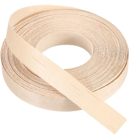 PATIKIL Maple Edge Banding, 25 mm x 15m Wood Veneer Tape Pre-glued Flexible Plywood Edge Banding with Hot Melt Adhesive for Furniture Restoration(1 x 49ft)
