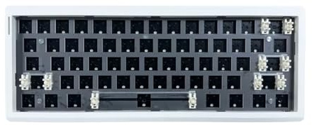 XXINGYULI Kit tastiera meccanica wireless GMK61 con retroilluminazione RGB e guarnizione hot swap per accessori compatibili con giochi per PC(White)