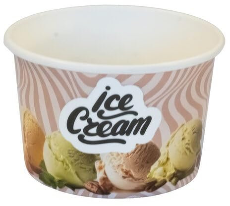 VEPATIM 3000 Eisbecher 140 ml bedruckt ICE CREAM Ø70 mm 50 Stück