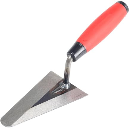 Maurerkelle – runde Spitze mit 130 mm, aus robustem Stahl, ideal zum Glätten und Auftragen von Mörtel mit Präzision