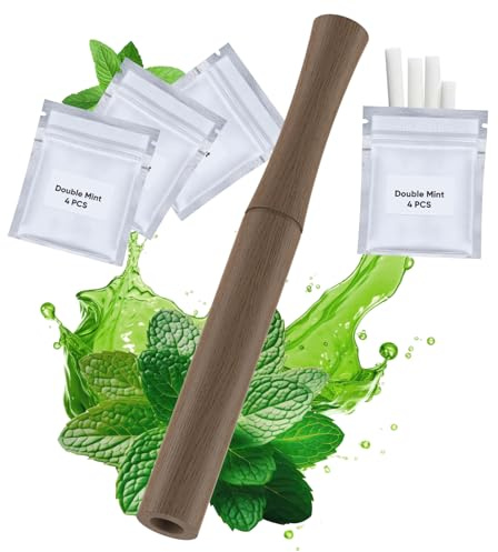 Natural Plant Aroma Inhaler for Habit Support | Healthy Air Flavored Device | Smokeless Inhaler for Quit Smoking | 4 Packs Replaceable Inner Cores