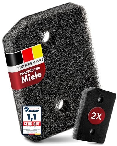 Filtro de base prémium apto para Miele T1 9164761 – 2 filtros para secadoras de ropa y bombas de calor – 207 x 157 x 30 mm – Filtro de esponja para Active, EditionEco, Silence, SpeedCare, etc.