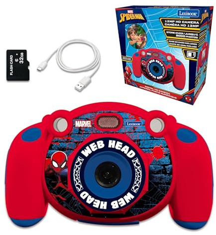 LEXIBOOK, Spider-Man, Cámara Digital Infantil, DJ080SPLXB