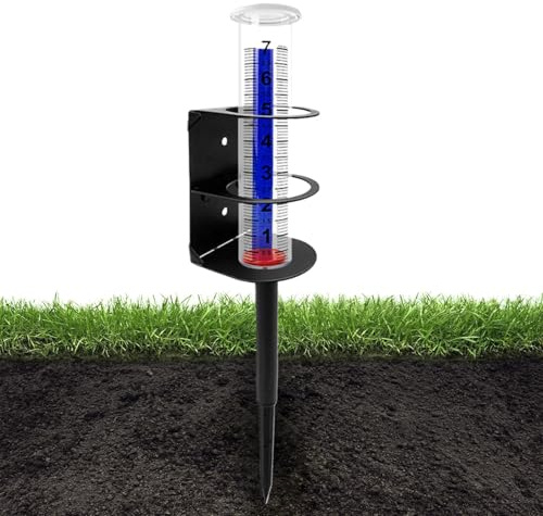 Pluviometro | Dispositivo di misurazione accurato con supporto in metallo | pluviometro professionale | per il monitoraggio del giardino domestico e del giardino